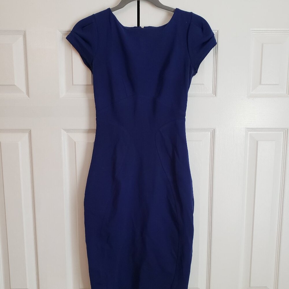 Royal blue bodycon dress